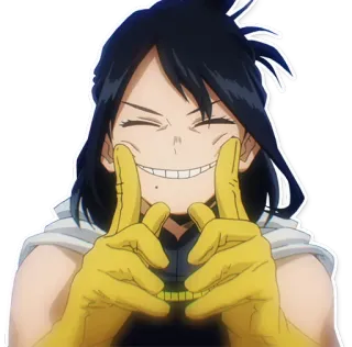 😀 Kyoka Jiro My Hero Academia anime, character, kyoka jiro, my hero academia, smile, gloves telegram sticker