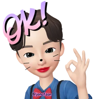 👌 ok! ok, ok, gesto, acuerdo, aprobación, dibujo animado telegram sticker
