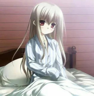 😍 Anime, Ragazza, Letto, Assonnata, Carina telegram sticker