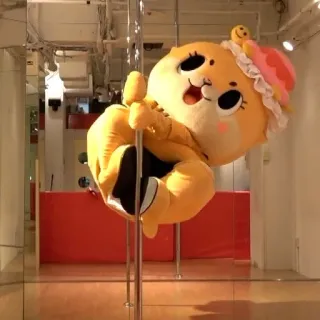 🐻 mascotte, pole dance, costume, mignon, fun telegram sticker