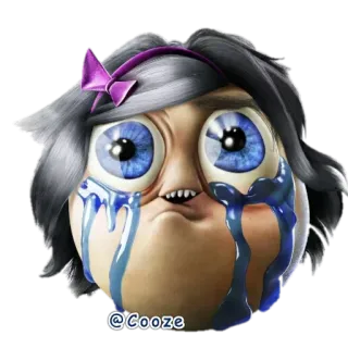 😭 @Cooze egg, crying, sad, emotional, cartoon, sticker telegram sticker