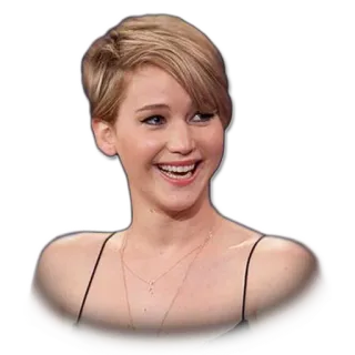 😃 Jennifer Lawrence actress, celebrity, portrait, woman, smiling telegram sticker