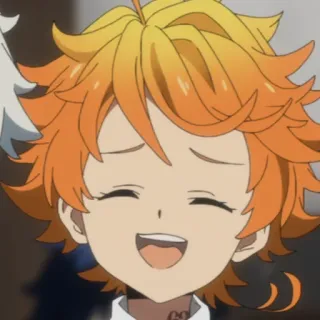 😄 Emma The Promised Neverland anime, Emma, The Promised Neverland, słodkie, kreskówka telegram sticker