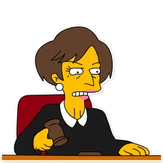 😡 Judge Constance Harm The Simpsons judge, cartoon, the simpsons, animation, court telegram sticker