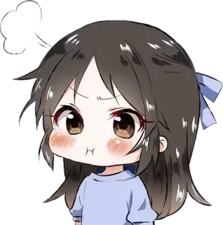 😡 anime, cartoon, girl, cute, character, chibi telegram sticker