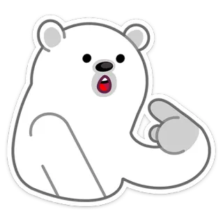 👉 orso, cartone animato, gesto, carino, divertente, animale telegram sticker