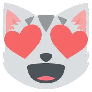 😻 Katze, Liebe, Emoji, Herzen, süß, Tier whatsapp sticker