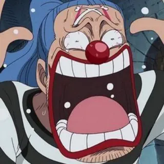 🤡 Buggy One Piece バギー, ワンピース, アニメ, 海賊, 道化師 telegram sticker