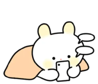 💭 兔子, 卡通, 可爱, 动漫, 动物 telegram sticker