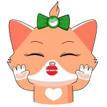 😘 고양이, 스티커, 만화, 귀여운 telegram sticker