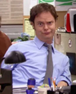 🙃 Dwight Schrute The Office Dwight, Schrute, The Office, Série TV, Comédie, NBC telegram sticker