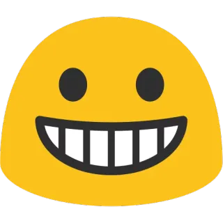 😁 emoji, face, smile, yellow, happy telegram sticker