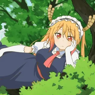 🎋 Tohru Miss Kobayashi's Dragon Maid Anime, Drache, Maid, Tohru, Miss Kobayashis Dragon Maid telegram sticker