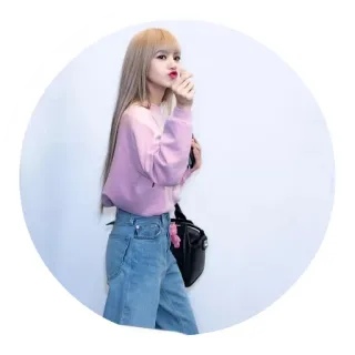 ❤️ kobieta, osoba, blond włosy, dżinsy, strój codzienny, moda, styl telegram sticker