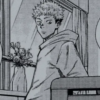 🌫 Yuji Itadori Jujutsu Kaisen anime, manga, jujutsu kaisen, yuji itadori, character whatsapp sticker