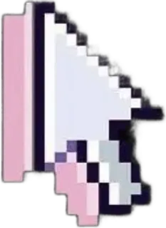 🌟 cursor, mouse pointer, arrow, pink, computer telegram sticker