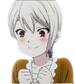😍 animé, fille, mignon, souriant whatsapp sticker