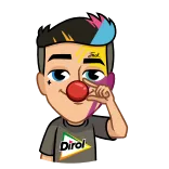 🤡 Dirol Clown, Cartoon, Dirol, Figur, Person telegram sticker