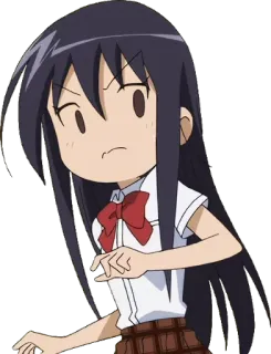 😳 Anime, Garota, Uniforme escolar telegram sticker