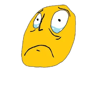😭 smutny, płaczący, żółty, twarz, emocje, mem telegram sticker