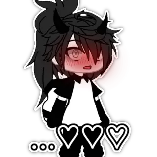 😳 ... Gacha, Anime, Avatar, Digitale Kunst telegram sticker