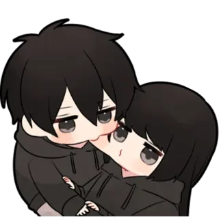 🖤 love, cute, couple, hug, sweet, relationship telegram sticker