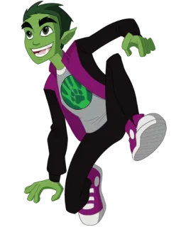 😄 Beast Boy Beast Boy, Teen Titans, Cartoon, Superhero telegram sticker