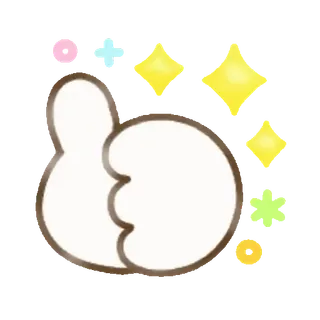 🤗 thumbs up, gesture, like, approval, sparkles whatsapp sticker