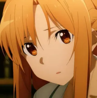 😶 Asuna Yuuki Sword Art Online Anime, Dziewczyna, Postać, Asuna, Yuuki, Sword Art Online telegram sticker