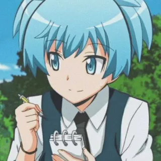 🌀 Nagisa Shiota Assassination Classroom Anime, Mangá, Garoto, Estudante, Escrita, Escola whatsapp sticker