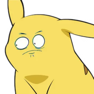 🤨 Pikachu โปเกมอน, การ์ตูน, ตลก, ล้อเลียน, ปิกาจู telegram sticker