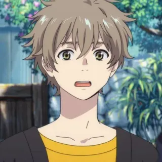 🥥 Anime, Chico, Retrato, Dibujo animado telegram sticker