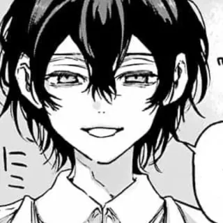 ⛓ に Anime, Manga, Charakter, Porträt, Grinsen telegram sticker