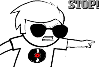 🚫 STOP! Cartoon, Stopp, Warnung whatsapp sticker
