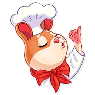 🍳 chef, hamster, cooking, food, cute, cartoon, animal telegram sticker