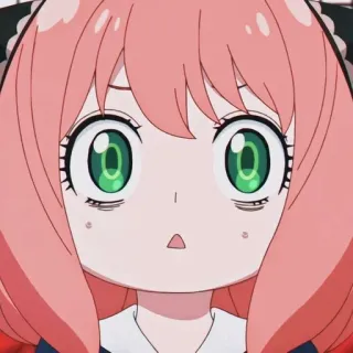 😶 Anya Forger Spy x Family Anime, Cartoon, Schattig, Meisje, Karakter, Spy x Family, Anya Forger telegram sticker