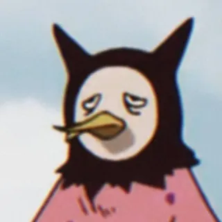 🤌 pingwin, anime, kreskówka, postać, smutny, słodki whatsapp sticker