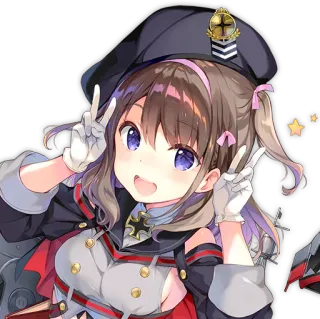 😀 Anime, Militer, Gadis, Perdamaian, Seragam telegram sticker