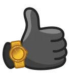 Black Emoji telegram emojis 👍