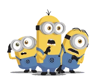 🍋 Minions, Dessin animé, Jaune, Drôle, Choqué telegram sticker