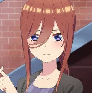 🐾 Miku Nakano The Quintessential Quintuplets Anime, Miku Nakano, The Quintessential Quintuplets, Personaggio, Ragazza telegram sticker