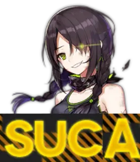😎 SUCA anime, desenho animado, garota, gíria telegram sticker