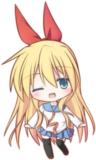 😉 Anime, Chibi, Niedlich, Mädchen, Cartoon whatsapp sticker