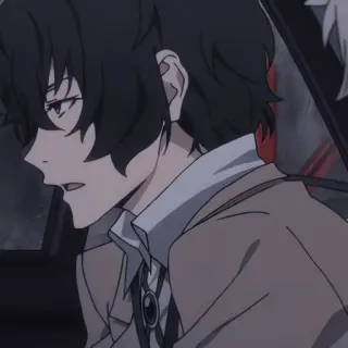 🏹 Osamu Dazai Bungou Stray Dogs Anime, Osamu Dazai, Bungou Stray Dogs, Dunkle Ästhetik, Anime Junge, Fanart telegram sticker