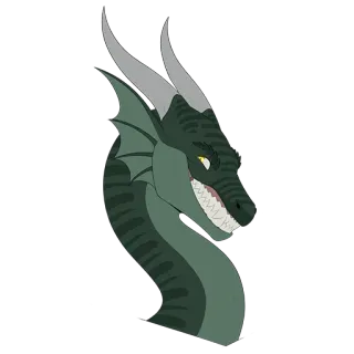 😈 dragão, fantasia, réptil, monstro, escamas, presas telegram sticker