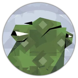 😶 abstract, geometric, animal, green, sticker telegram sticker