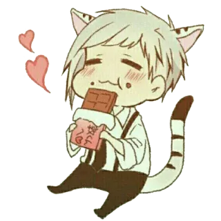 🍫 チョコ Anime, Niedlich, Schokolade, Kawaii, Tier telegram sticker
