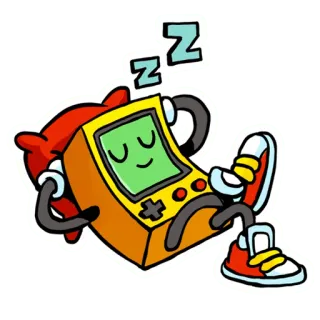 💤 ZZZ спящий, игровая консоль, мультфильм, zzz, милый, уставший whatsapp sticker