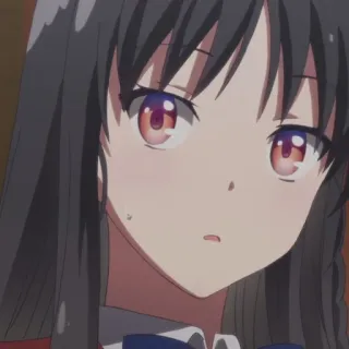 😑 anime, girl, cartoon, portrait telegram sticker