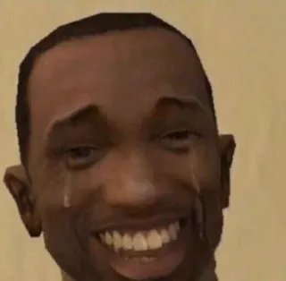 🤯 CJ Grand Theft Auto: San Andreas cj, grand theft auto, gta, san andreas, crying, meme, video game telegram sticker